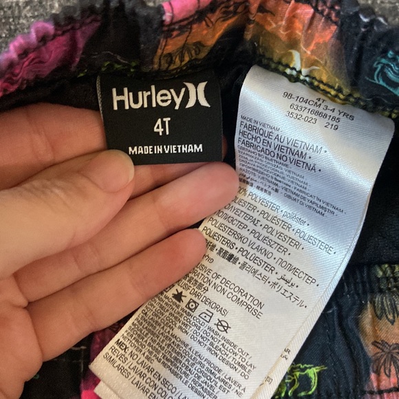 TODDLER BOY HURLEY SWIM TRUNKS 4T - Picture 5 of 6